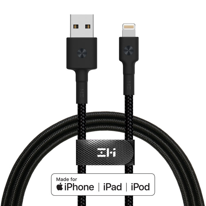 MFi Certified Premium Lightning to USB Cable, PP Braided Sleeve for iPhone, iPad