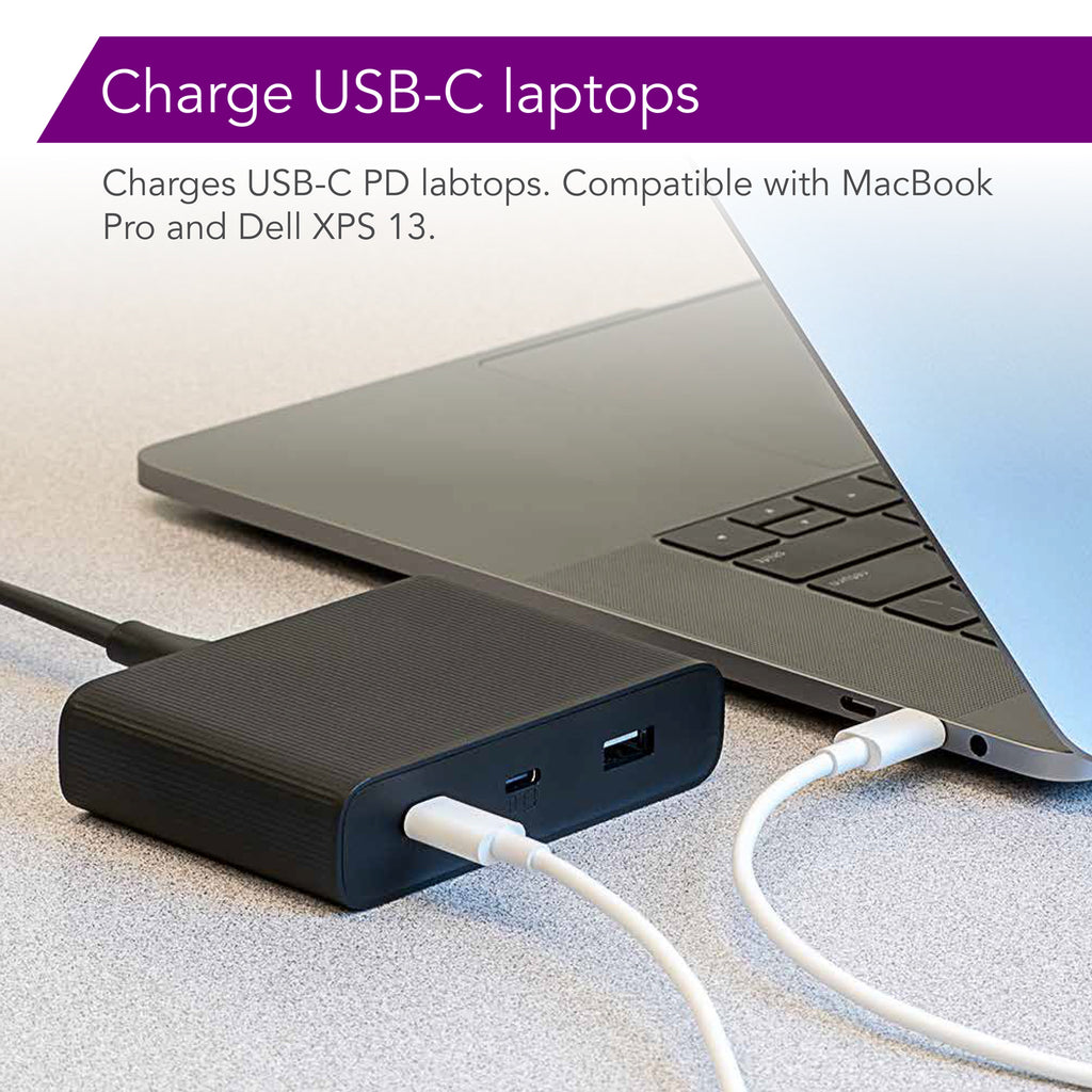 zPower Trio Desktop Charger with 2 USB-C Ports and 1 USB-A Port
