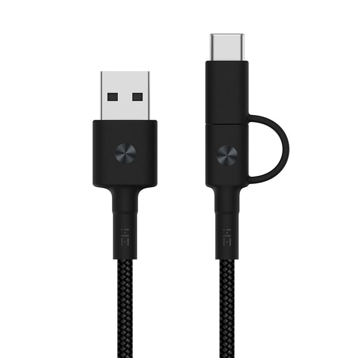 Premium Braided USB-C/Micro-USB to USB-A Combo Cable
