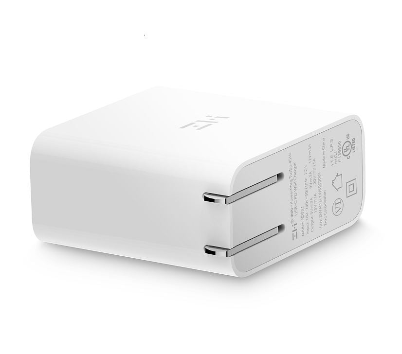 PowerPlug Turbo 45W USB-C PD Wall Charger with 5ft USB-C to USB-C Cable