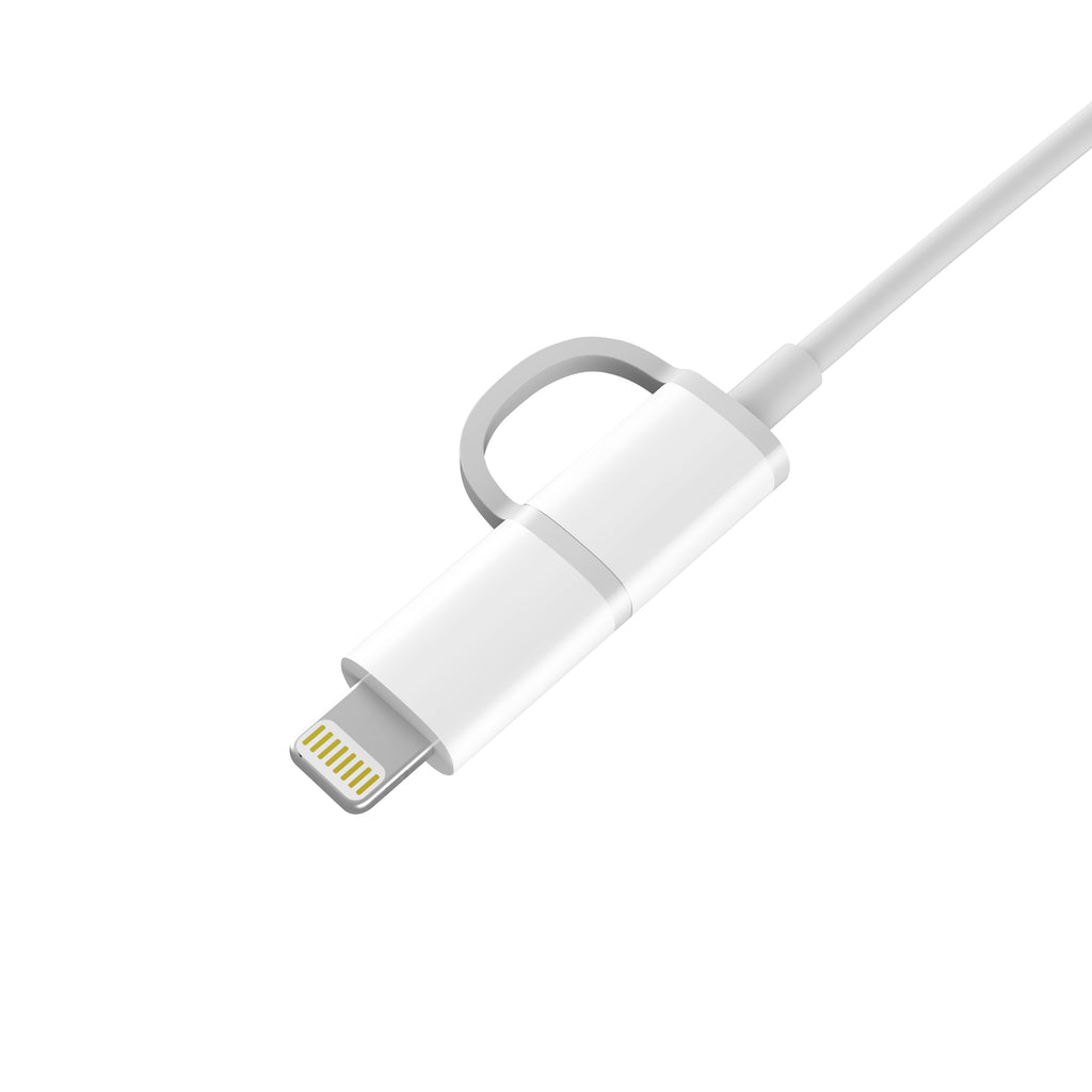 MFi Certified 2-in-1 Lightning & Micro-USB Combo Cable for iPhone, iPad and Android 3.3ft