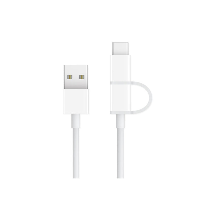 [2-Pack] 2-in-1 Micro-USB and USB-C Cables for Charge and Sync