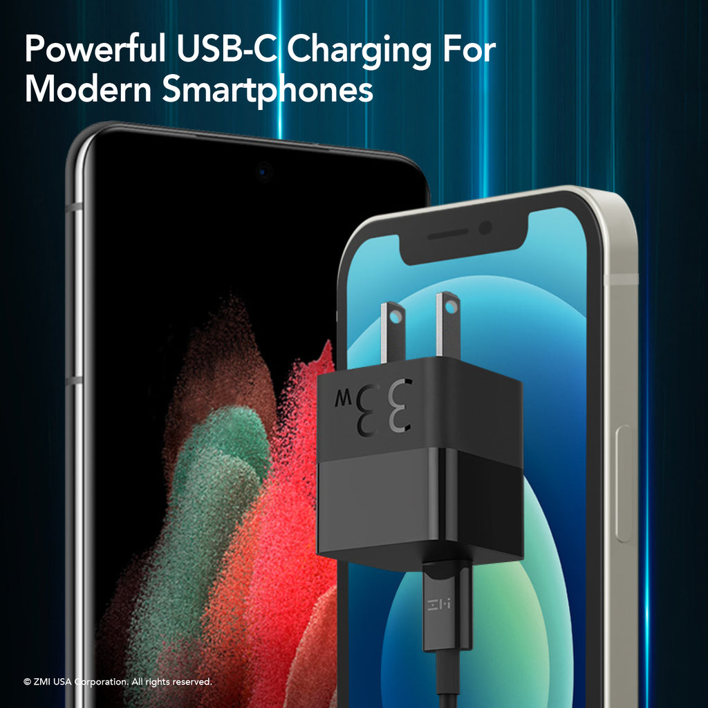zPower Turbo Cube 33W Gallium Nitride Ultra Compact USB-C PD PPS Power Adapter⁠ - Model HA715 (Power Plug ONLY, Cable Not Included) --  Email support@zmi.com for bulk quote