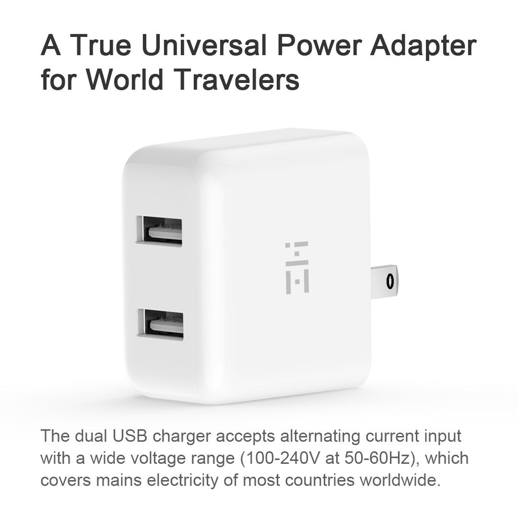 PowerPlug V2 Dual USB Fast-Charge Wall Charger